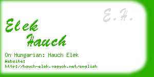 elek hauch business card